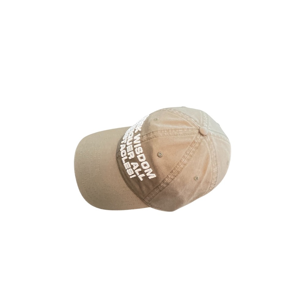 Tan Baseball Cap with Motivational Text - Picture 4 of 5